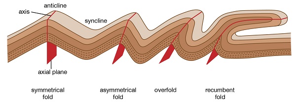 Types of Folds - Geography Form Two